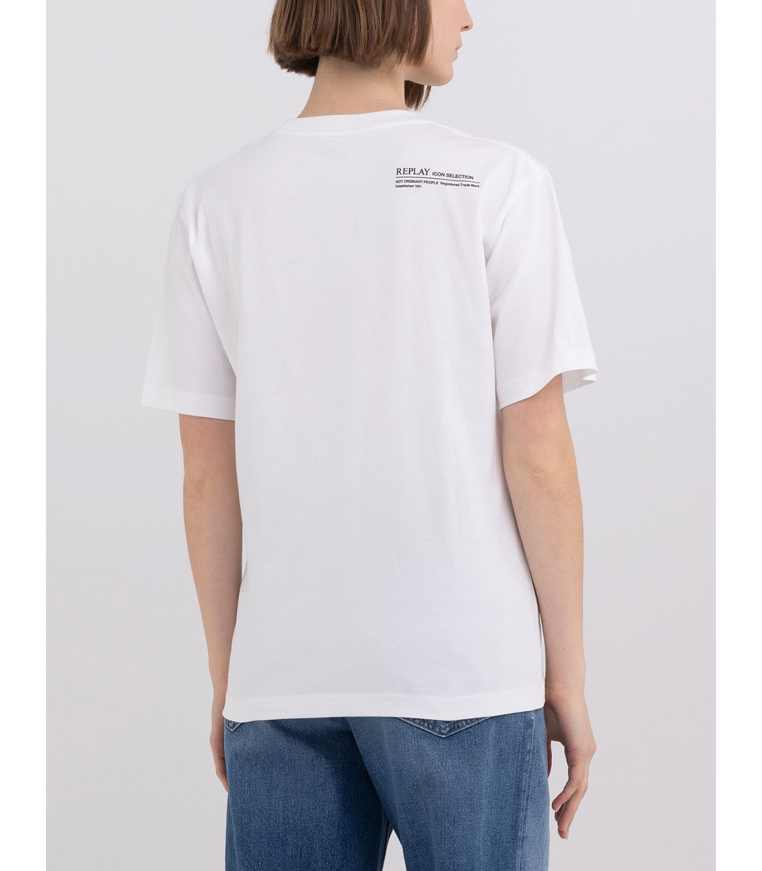 マイクロプリント入りジャージーTシャツ 詳細画像 ホワイト 2